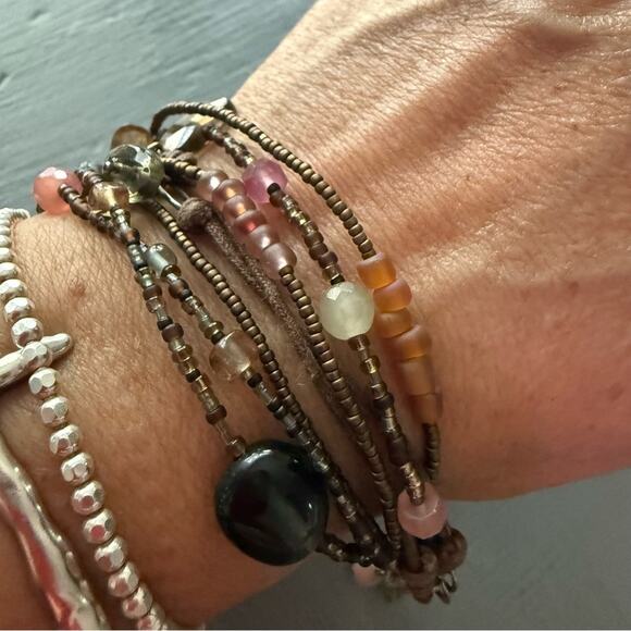 Silpada 925 Sterling Silver Beaded Multi Strand Bracelet - Picture 3 of 12